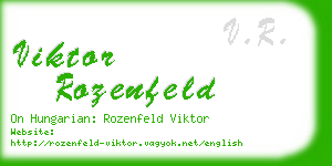 viktor rozenfeld business card